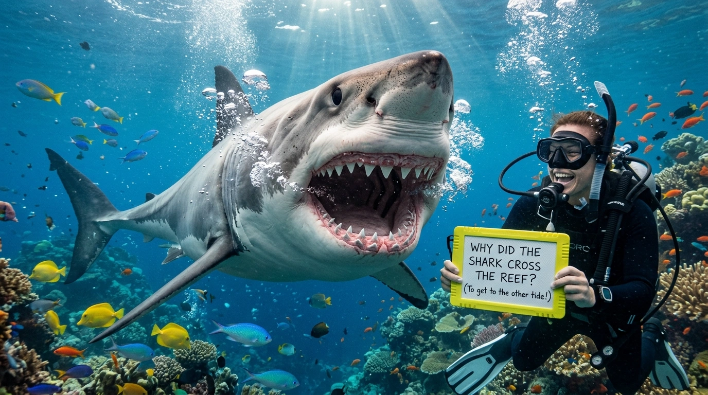 Funny Shark Ocean Riddles